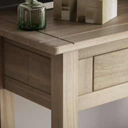 VIDA DESIGNS Panama 2 Drawer Pine Console Table - Size: 40 x 110 x 72cm - Brown - Wilko - thumbnail 4