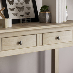 VIDA DESIGNS Panama 2 Drawer Pine Console Table - Size: 40 x 110 x 72cm - Brown - Wilko - thumbnail 5