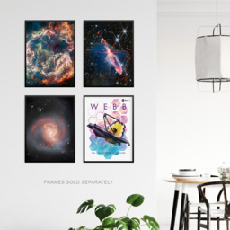 Artery8 NASA James Webb Space Telescope Clash of Titans Wall Art Print 30 x 41cm 4 Pack - Size: 40.5 x 30.5 x 0.3cm - Multi - Wilko - thumbnail 4
