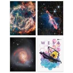 Artery8 NASA James Webb Space Telescope Clash of Titans Wall Art Print 30 x 41cm 4 Pack - Size: 40.5 x 30.5 x 0.3cm - Multi - Wilko - thumbnail 1