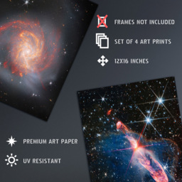 Artery8 NASA James Webb Space Telescope Clash of Titans Wall Art Print 30 x 41cm 4 Pack - Size: 40.5 x 30.5 x 0.3cm - Multi - Wilko - thumbnail 5