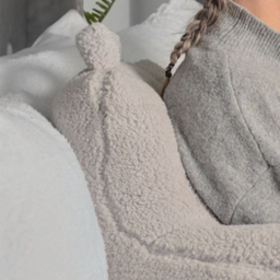 Teddy Fleece Cuddle Chair - Silver - Size: 90 x 40 x 40 cm - Wilko - thumbnail 4
