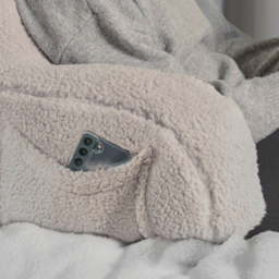 Teddy Fleece Cuddle Chair - Silver - Size: 90 x 40 x 40 cm - Wilko - thumbnail 3
