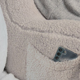 Teddy Fleece Cuddle Chair - Silver - Size: 90 x 40 x 40 cm - Wilko - thumbnail 5