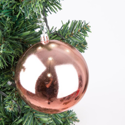 Shatchi 10cm Rose Gold Shatterproof Christmas Bauble 3 Pack - Wilko - thumbnail 3