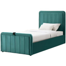 Comfy Living Single Green Brushed Velvet Ottoman Bed Frame - Wilko - thumbnail 3