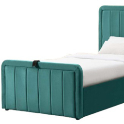 Comfy Living Single Green Brushed Velvet Ottoman Bed Frame - Wilko - thumbnail 4