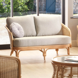 Desser Furniture Royal 2 Seater Roma Sage Natural Rattan Sofa - Brown - Wilko - thumbnail 7