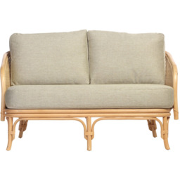 Desser Furniture Royal 2 Seater Roma Sage Natural Rattan Sofa - Brown - Wilko - thumbnail 4