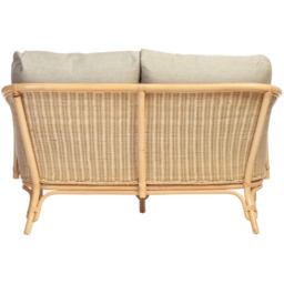 Desser Furniture Royal 2 Seater Roma Sage Natural Rattan Sofa - Brown - Wilko - thumbnail 6