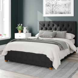 Aspire Olivier Small Double Ebony Malham Weave Ottoman Bed - Brown - Aspire Beds - Wilko