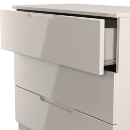 Crowndale Milan 3 Drawer Kashmir Gloss and Kashmir Chest of Drawers Ready Assembled - Kashmir Gloss & Kashmir - Wilko - thumbnail 6