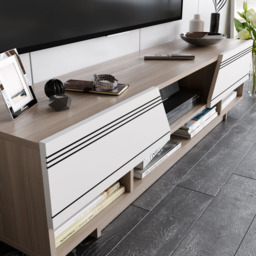 Decorotika Aspatria White and Cordoba TV Unit - Size: 34 x 160 x 37cm - Multi - Wilko - thumbnail 4