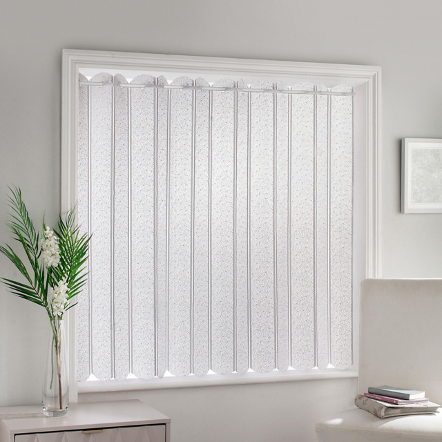 Enhanced Living Vertical Pleated Parma Lace Blind 168cm - Size: 122 x 168 x 3cm - White - Wilko - image 1