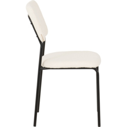 Seconique Sheldon Set of 4 Ivory Boucle Dining Chairs - White - Wilko - thumbnail 6