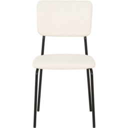 Seconique Sheldon Set of 4 Ivory Boucle Dining Chairs - White - Wilko - thumbnail 4