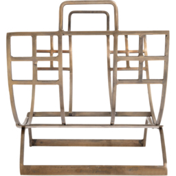 Charles Bentley Snug Antique Gold Folding Log Holder with Handles - Size: 35 x 41 x 31cm - Brass - Wilko - thumbnail 5