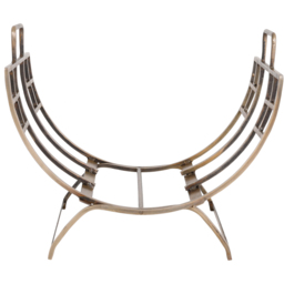 Charles Bentley Snug Antique Gold Folding Log Holder with Handles - Size: 35 x 41 x 31cm - Brass - Wilko - thumbnail 4