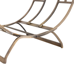 Charles Bentley Snug Antique Gold Folding Log Holder with Handles - Size: 35 x 41 x 31cm - Brass - Wilko - thumbnail 7