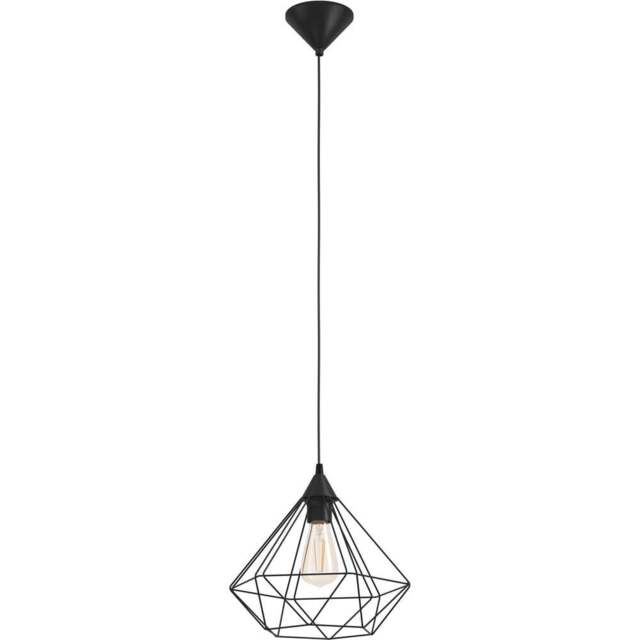 EGLO Tarbes Black Geometric Pendant Light - Size: 32.5 x 32.5 x 110.0cm - Wilko - image 1