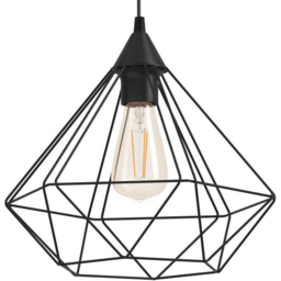 EGLO Tarbes Black Geometric Pendant Light - Size: 32.5 x 32.5 x 110.0cm - Wilko - thumbnail 4