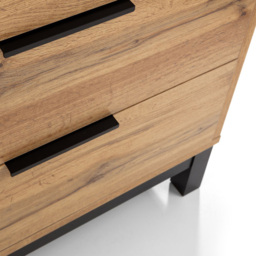 Julian Bowen Bali 6 Drawer Modern Oak Effect Wide Chest of Drawers - Wood - Wilko - thumbnail 7