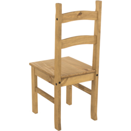 Core Products Corona Set of 2 Antique Pine Dining Chair - Brown - Wilko - thumbnail 4