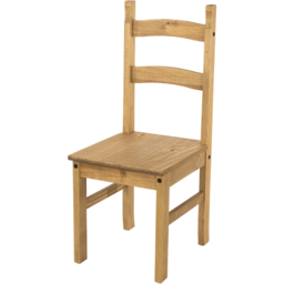 Core Products Corona Set of 2 Antique Pine Dining Chair - Brown - Wilko - thumbnail 3