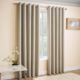 Enhanced Living Vogue Cream Thermal Blackout Eyelet Readymade Curtains 229 x 274cm - Wilko