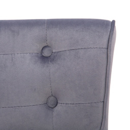 Living and Home Grey Velvet Vanity Stool - Wilko - thumbnail 4