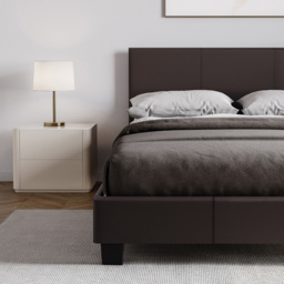 VIDA DESIGNS Lisbon Small Double Brown Faux Leather Bed Frame - Wilko - thumbnail 5