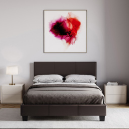 VIDA DESIGNS Lisbon Small Double Brown Faux Leather Bed Frame - Wilko - thumbnail 4