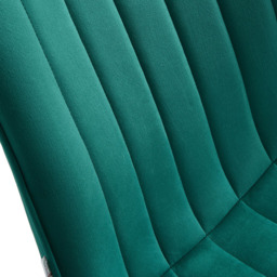 Living and Home Set of 4 Green Velvet Dining Chairs - Wilko - thumbnail 6