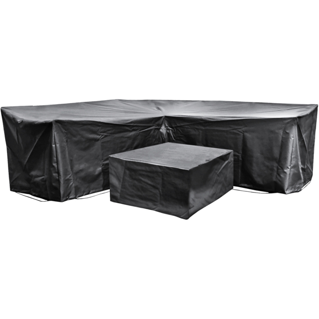 Cozy Bay Acorn EZBreathe Corner L Shape Black Patio Set Cover - Size: 80 x 215 x 215cm - Wilko - image 1