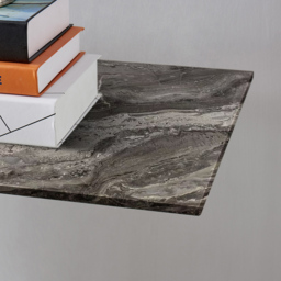 Furniturebox Tavalo Marble Effect Gold Console Table - Size: 40 x 120 x 78cm - Grey - Wilko - thumbnail 3