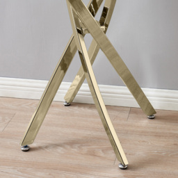 Furniturebox Tavalo Marble Effect Gold Console Table - Size: 40 x 120 x 78cm - Grey - Wilko - thumbnail 4