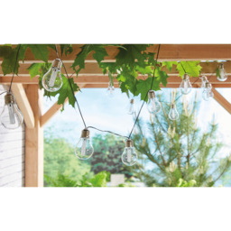 Luxform Corfu Solar Powered 15 Warm White String Lights - Size: 380 x 7.8 x 0.5cm - Clear - Wilko - thumbnail 4