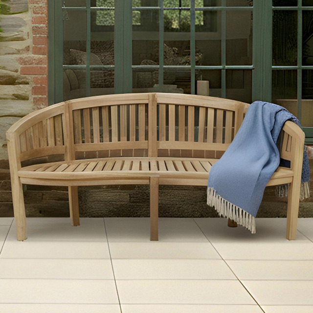 Charles Bentley San Diego Teak Bench - Size: 3 Seater - Brown - Wilko - image 1