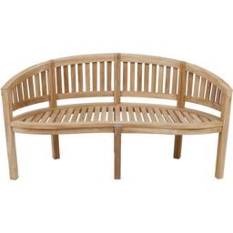 Charles Bentley San Diego Teak Bench - Size: 3 Seater - Brown - Wilko - thumbnail 3