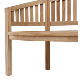 Charles Bentley San Diego Teak Bench - Size: 3 Seater - Brown - Wilko - thumbnail 7