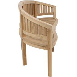 Charles Bentley San Diego Teak Bench - Size: 3 Seater - Brown - Wilko - thumbnail 5