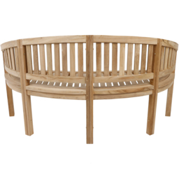 Charles Bentley San Diego Teak Bench - Size: 3 Seater - Brown - Wilko - thumbnail 6