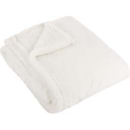 furn. Kallu Ecru Double-Sided Faux-Fur Throw 150 x 200cm - Size: 200 x 150 x 1cm - Cream - Wilko