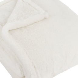 furn. Kallu Ecru Double-Sided Faux-Fur Throw 150 x 200cm - Size: 200 x 150 x 1cm - Cream - Wilko - thumbnail 4