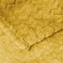 Velosso Ochre Moda Plush Throw 150 x 200cm - Size: 150 x 200 x 1cm - Wilko - thumbnail 4