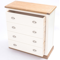 Tropea 4 Drawer Off White Chest of Drawers with Chrome Cup Handles - Wilko - thumbnail 5