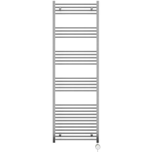 Terma Leo Chrome Electric Towel Rail with MOA Blue Element Upgrade 1800 x 600mm - Size: 180 x 60 x 9cm - Silver - Wilko - image 1