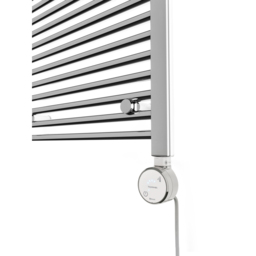 Terma Leo Chrome Electric Towel Rail with MOA Blue Element Upgrade 1800 x 600mm - Size: 180 x 60 x 9cm - Silver - Wilko - thumbnail 5