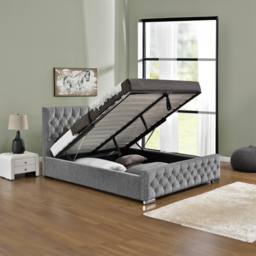 Home Detail Arya Super King Silver Chenille Ottoman Bed - Wilko - thumbnail 4