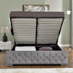Home Detail Arya Super King Silver Chenille Ottoman Bed - Wilko - thumbnail 5